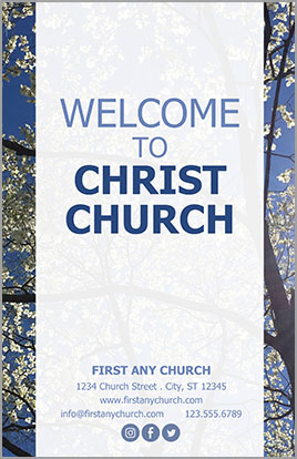 Church Art Bulletin Template Welcome Spring Example Cover