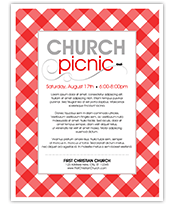 free church picnic flyer templates